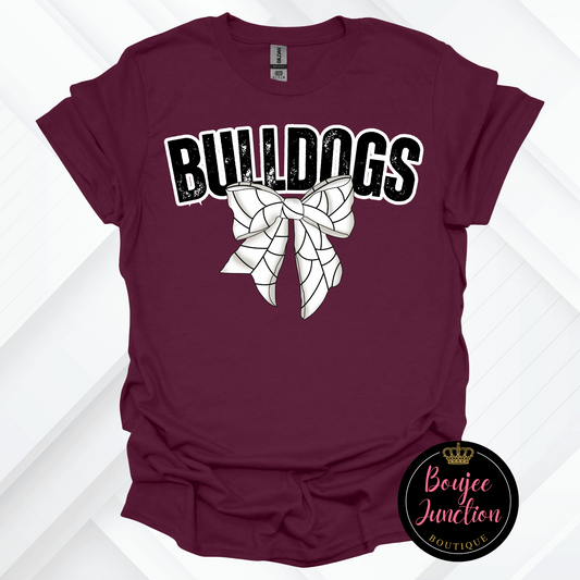 Bulldog Volleyball Bow Tee
