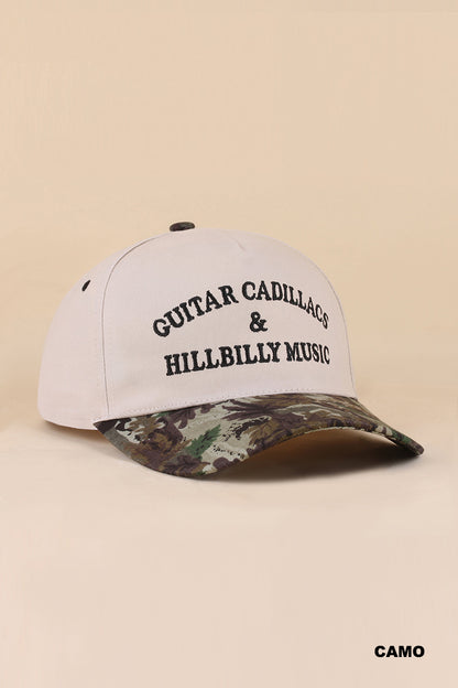 Guitar Cadillacs & Hillbilly Music Canvas Trucker Hat