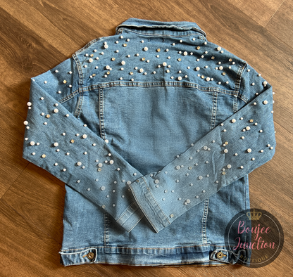 Dark Wash Embellished Denim Jacket