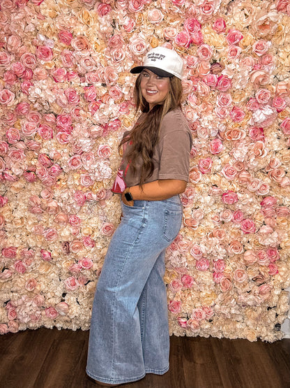 Beau Blue High Waist Ultra Wide Leg Jeans