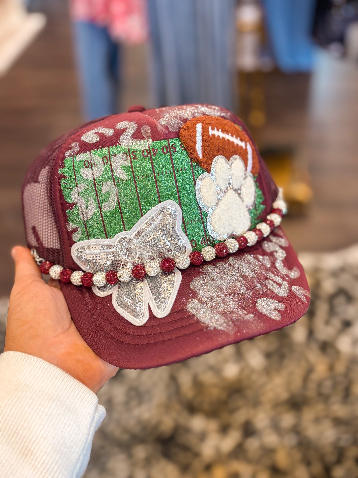 Bulldog Football Gameday Trucker Hat with Hat Chain