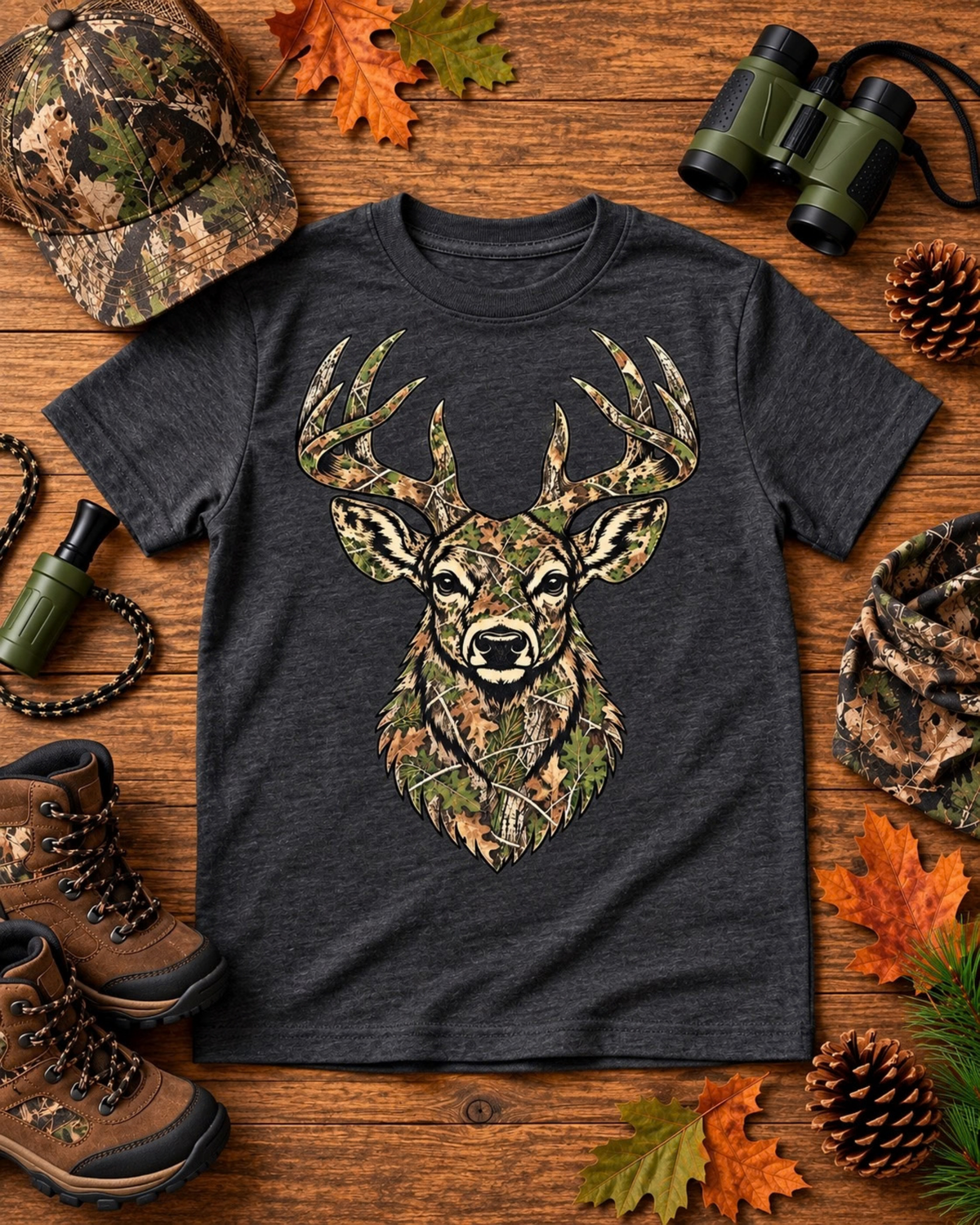 Camo Buck Youth Tee