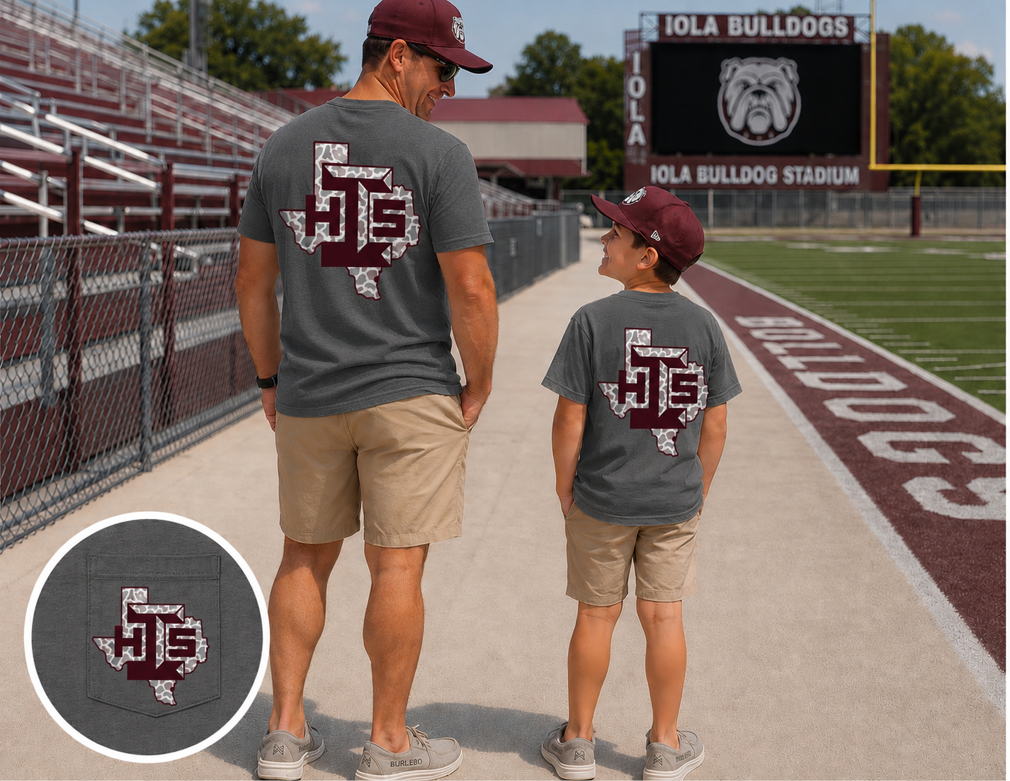 Camo School Spirit Pocket Tee