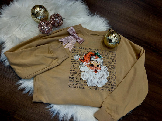 Vintage Santa Song Sweater