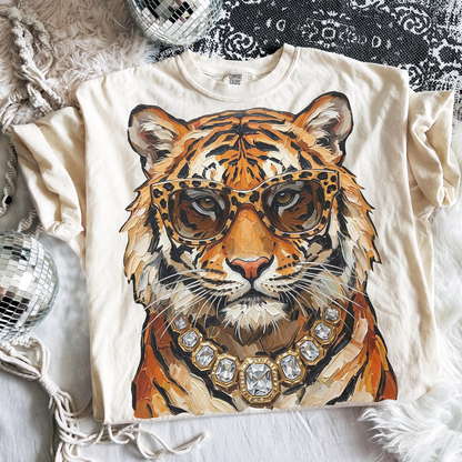 Glam Tiger Mascot Graphic Tee