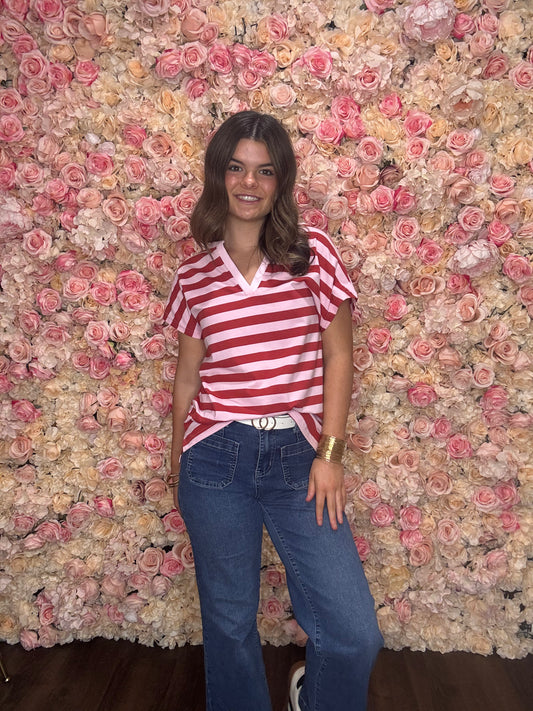 Cherry Blossom Stripe Tee
