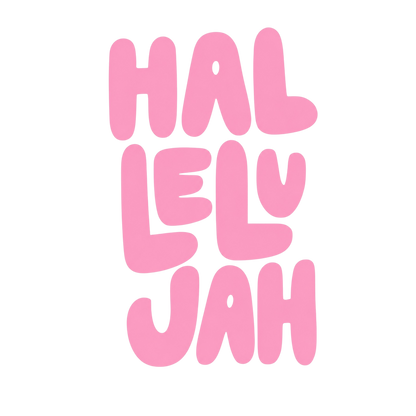 Pink Bubble Hallelujah Transfer
