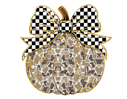 Camo Check Pumpkin Transfer