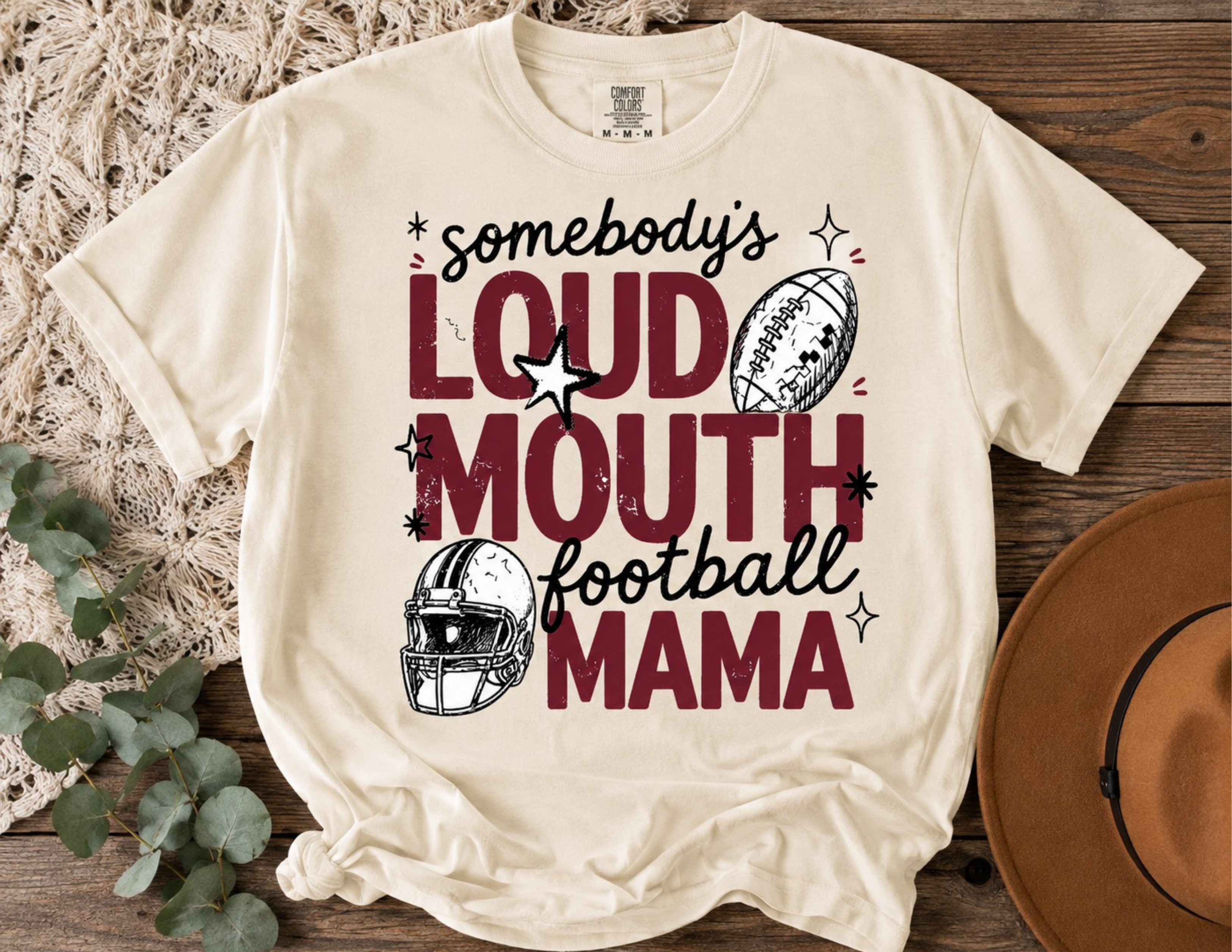 Somebody’s Loud Mouth Football Mama Tee