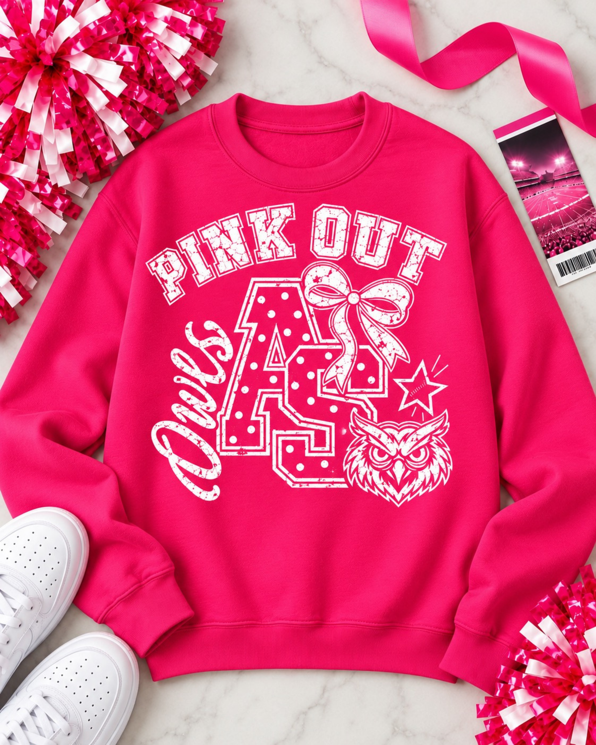Pink Out Owls Sweatshirt