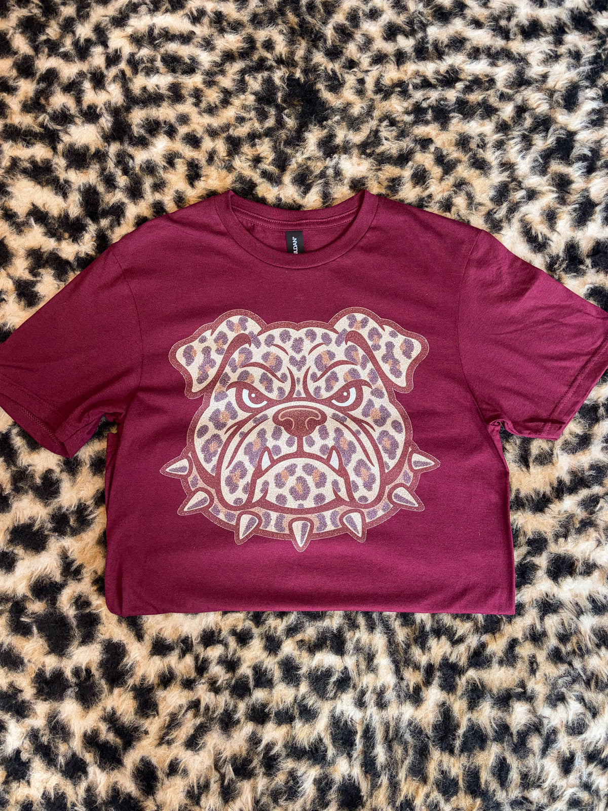 Leopard Bulldog Graphic Tee