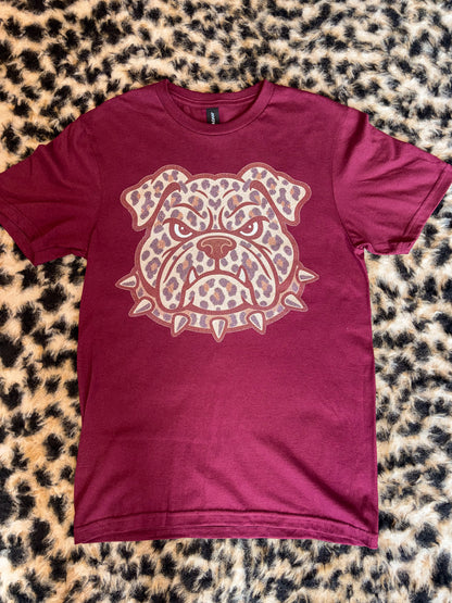 Leopard Bulldog Graphic Tee