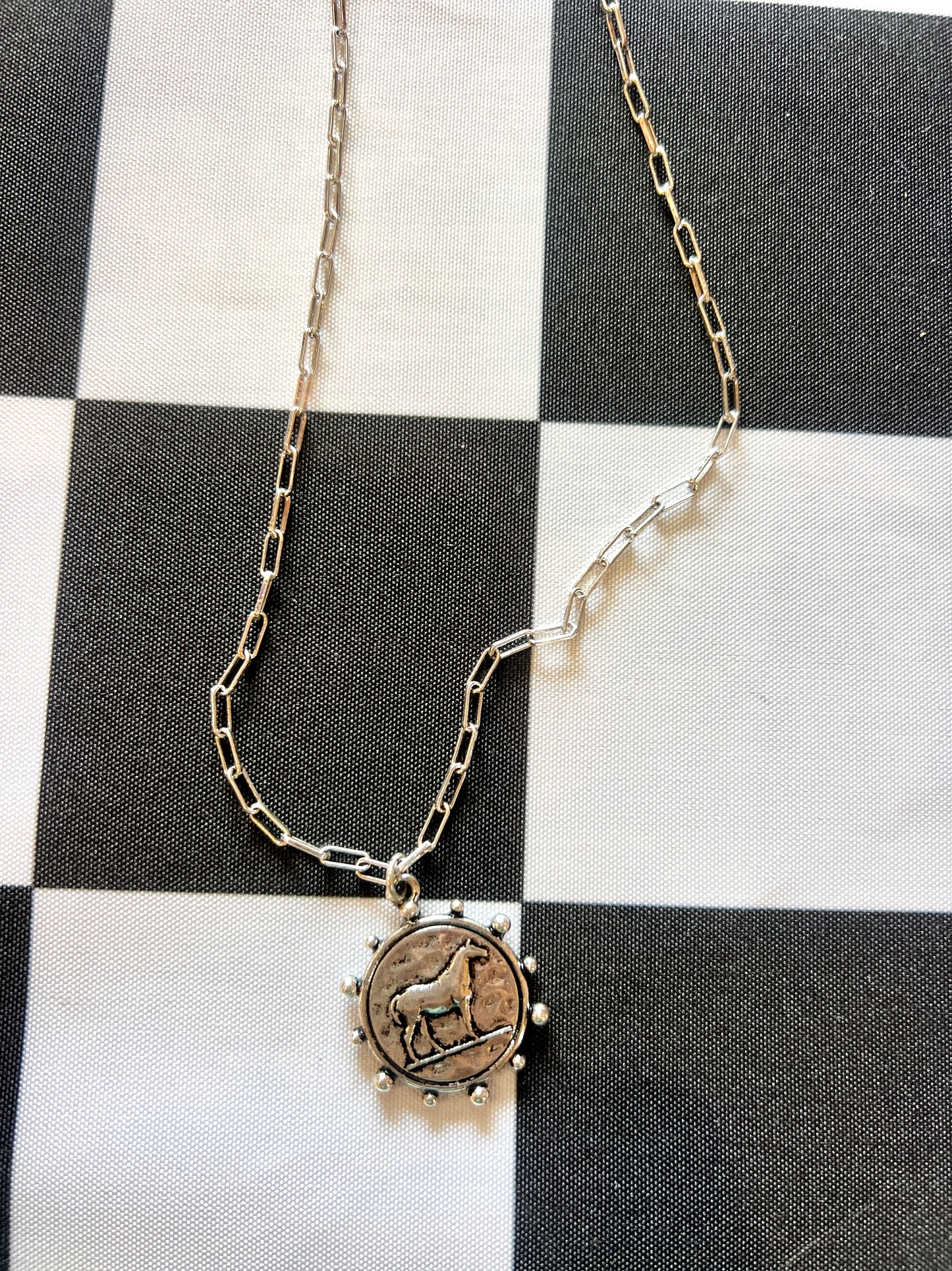 Spur of the Moment Silvertone Necklace