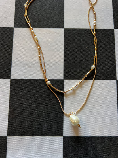 VI Pearl  Layered Necklace
