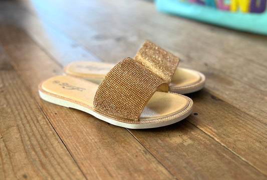 Rose Gold Rhinestone Sandals