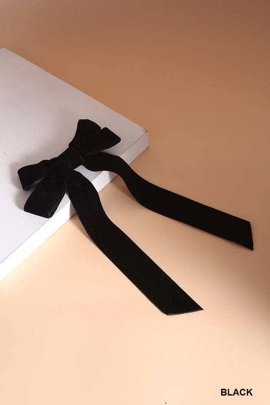 Velvet Long Ribbon Bows