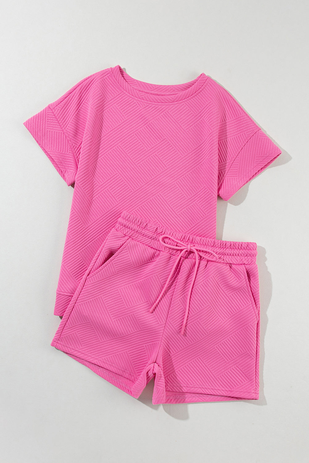 Pink Top and Shorts Set