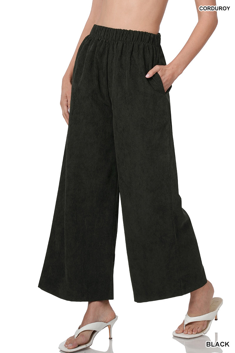 Wide Leg Corduroy Pants