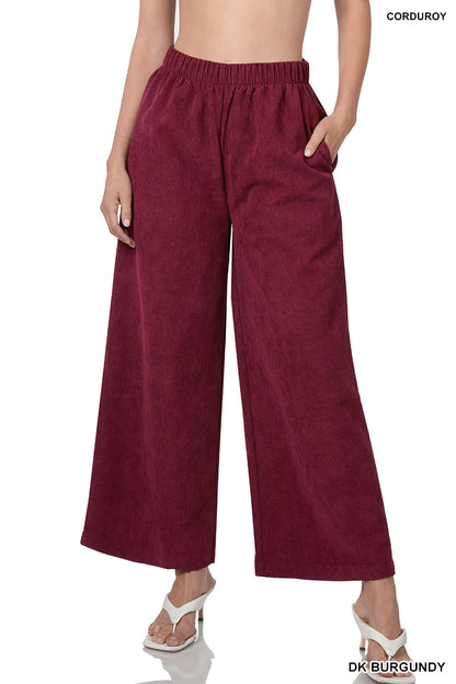 Wide Leg Corduroy Pants