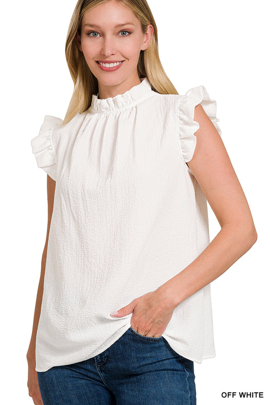 Bubble Airflow Mock Neck Top