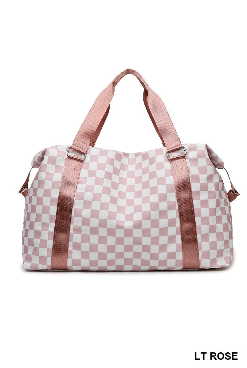 Checkered Travel Duffle Bag