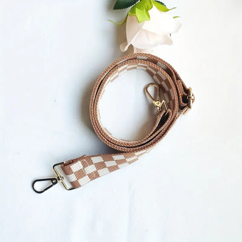 Checkered Crossbody Purse Strap