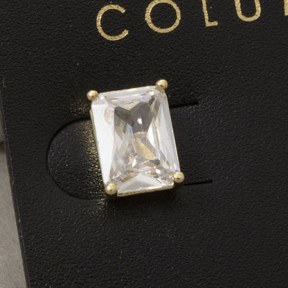 Large Emerald Cut Stud Earrings