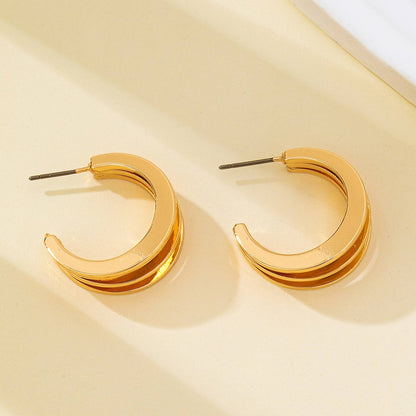 Triple-Band Hoop Earrings