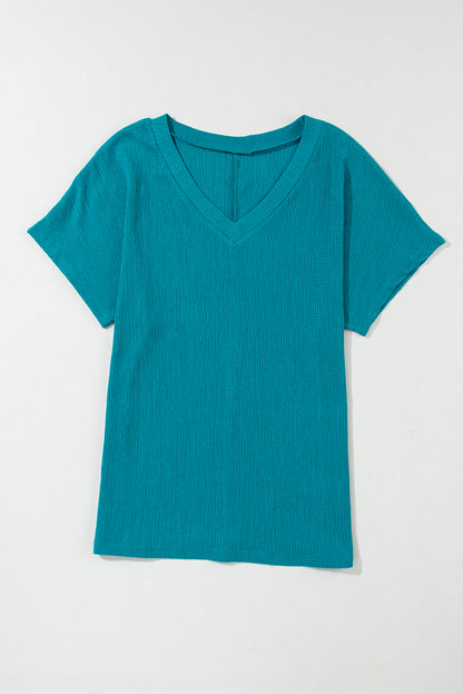 Blue Sapphire V Neck Top