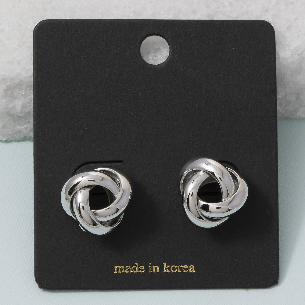 Interlocking Knot Stud Earrings