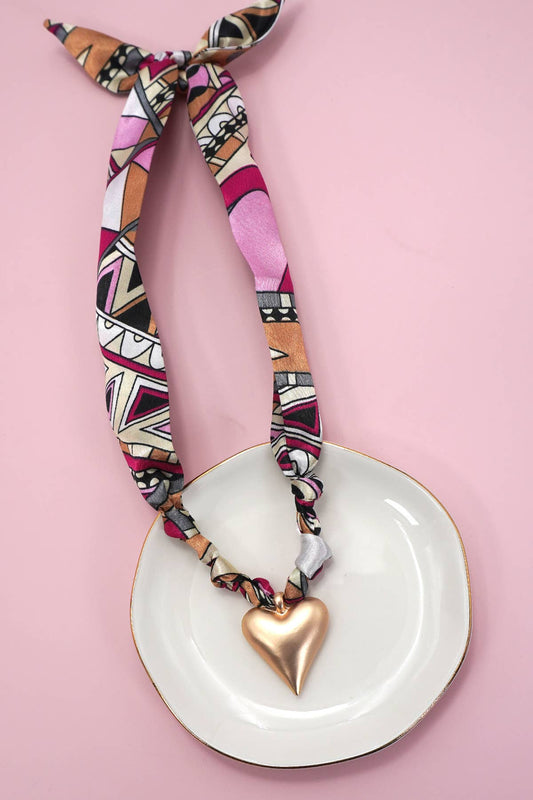 Handmade Scarf Charm Necklace