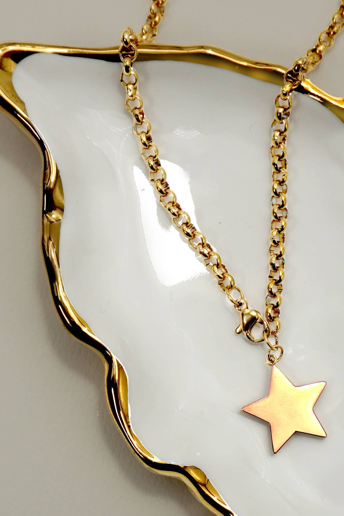 18K Stainless Steel Star Necklace