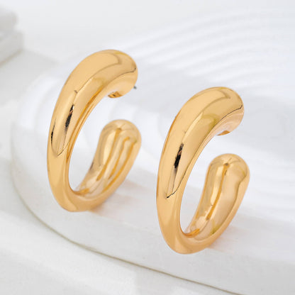 Gold Chunky Hoop Earrings