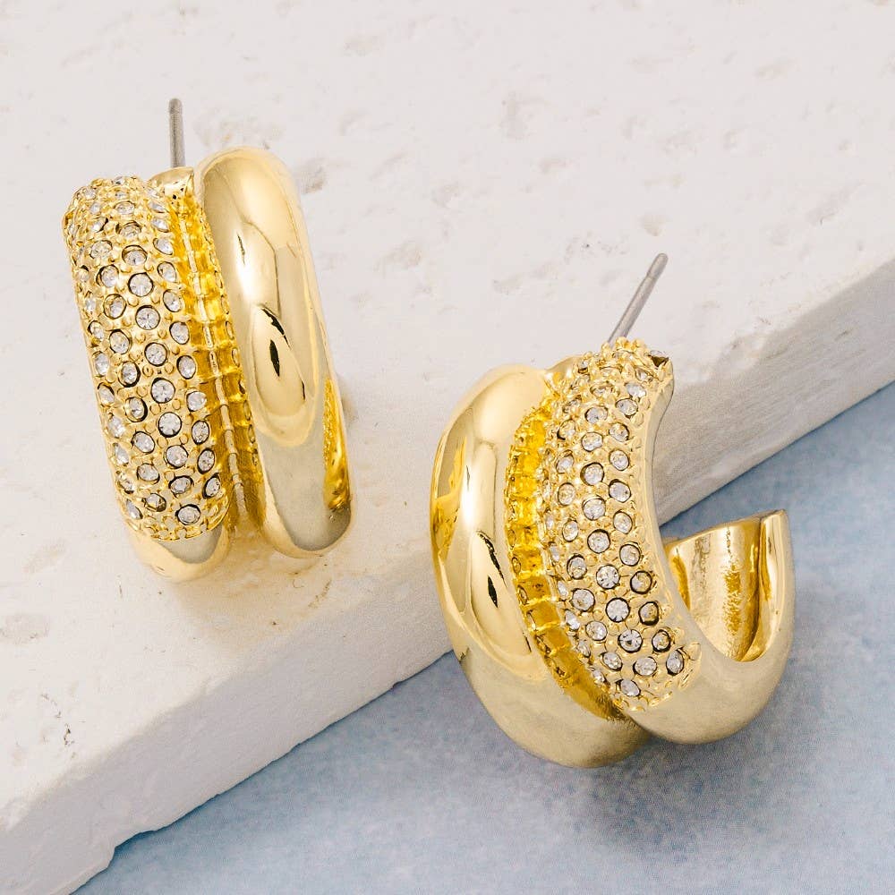 Double Row Hoop Earrings