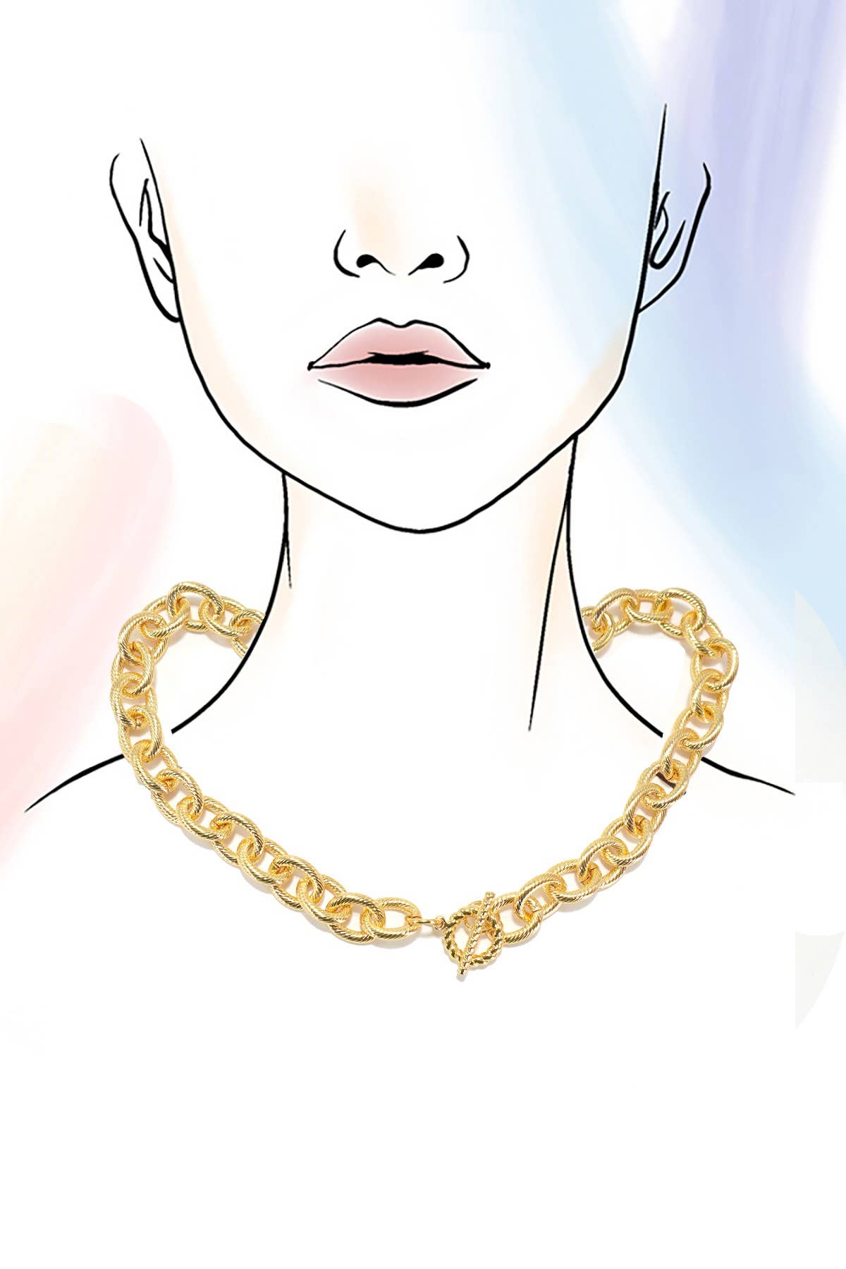 Stainless Steel Chunky Chain Necklace