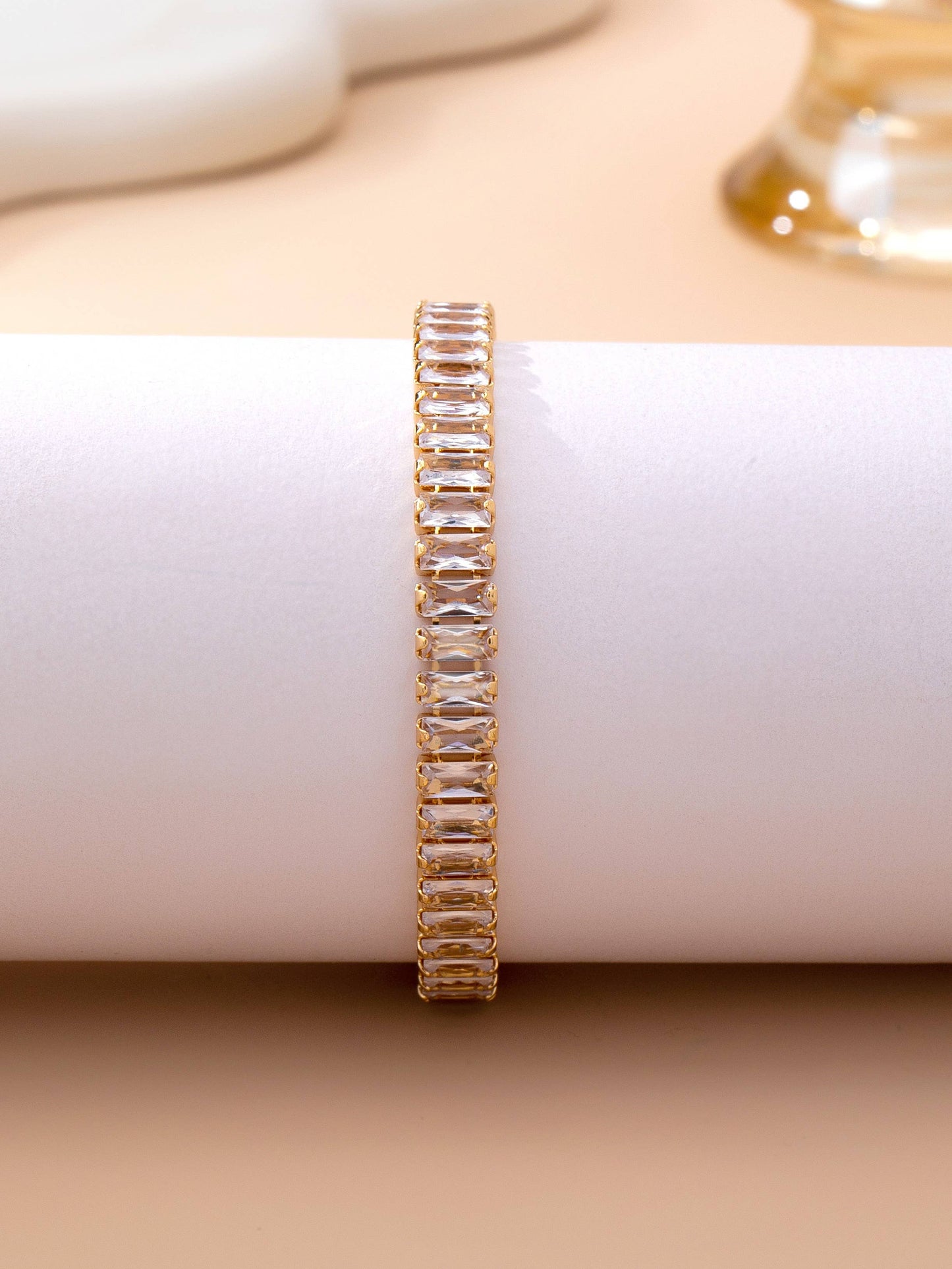 Baguette Crystal Tennis Bracelet