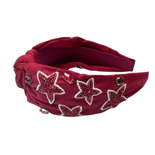 Star Maroon Headband