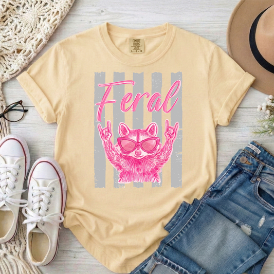 Pink- Feral Raccoon Transfer