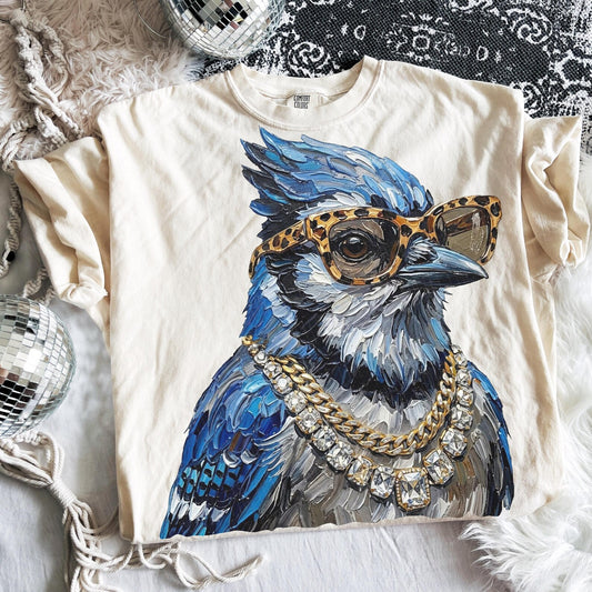 Glam Bluejay Transfer