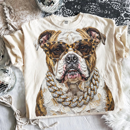 Glam Bulldog Transfer