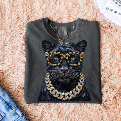 Glam Panther Mascot Graphic Tee