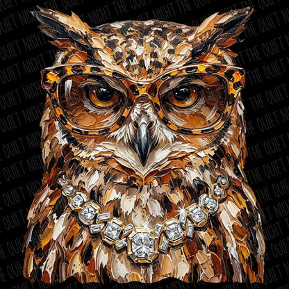 Glam Owl Mascot Graphic Tee