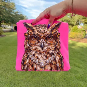Glam Owl Mascot Graphic Tee