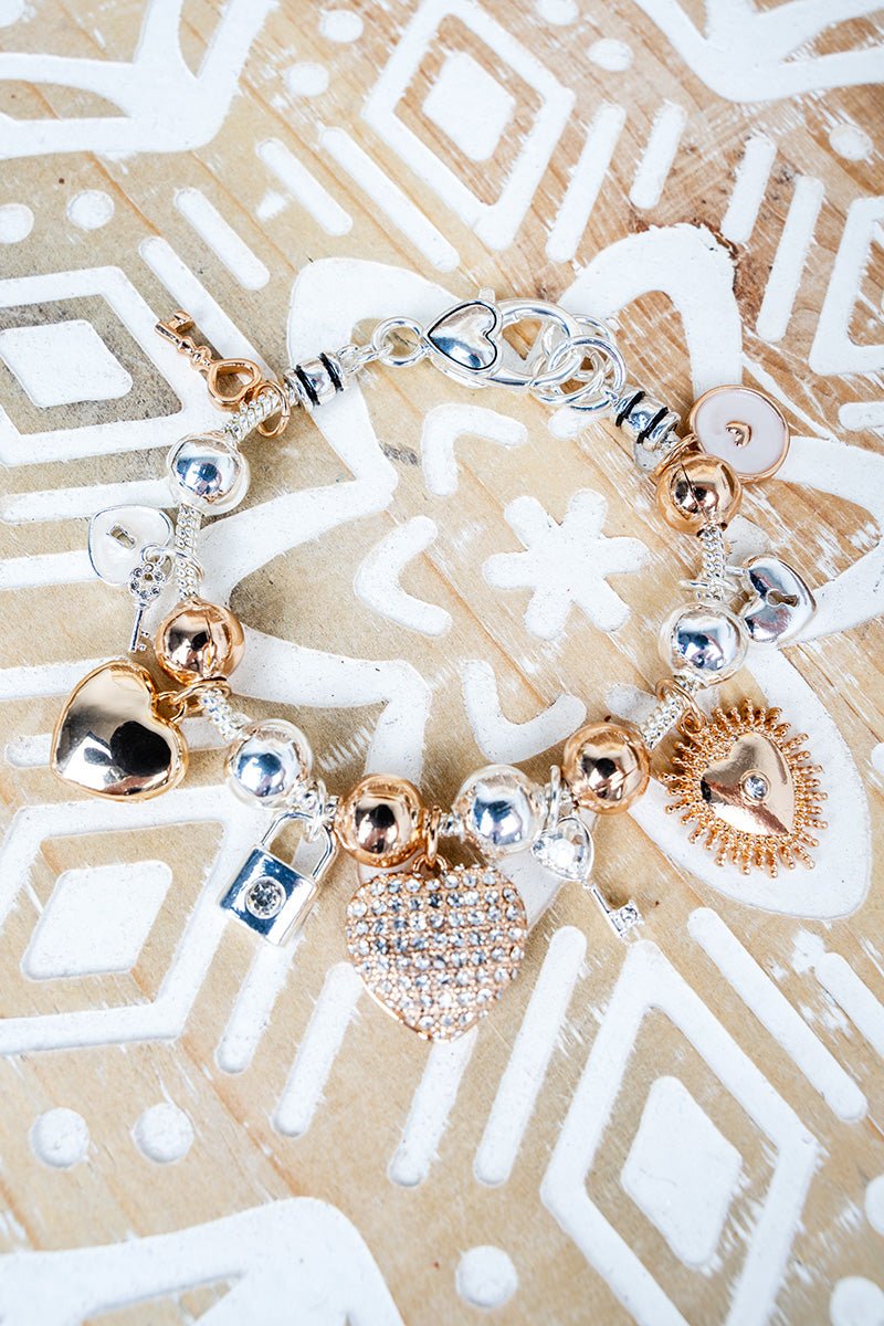 The Secret Heart Two-Tone Charm Bracelet