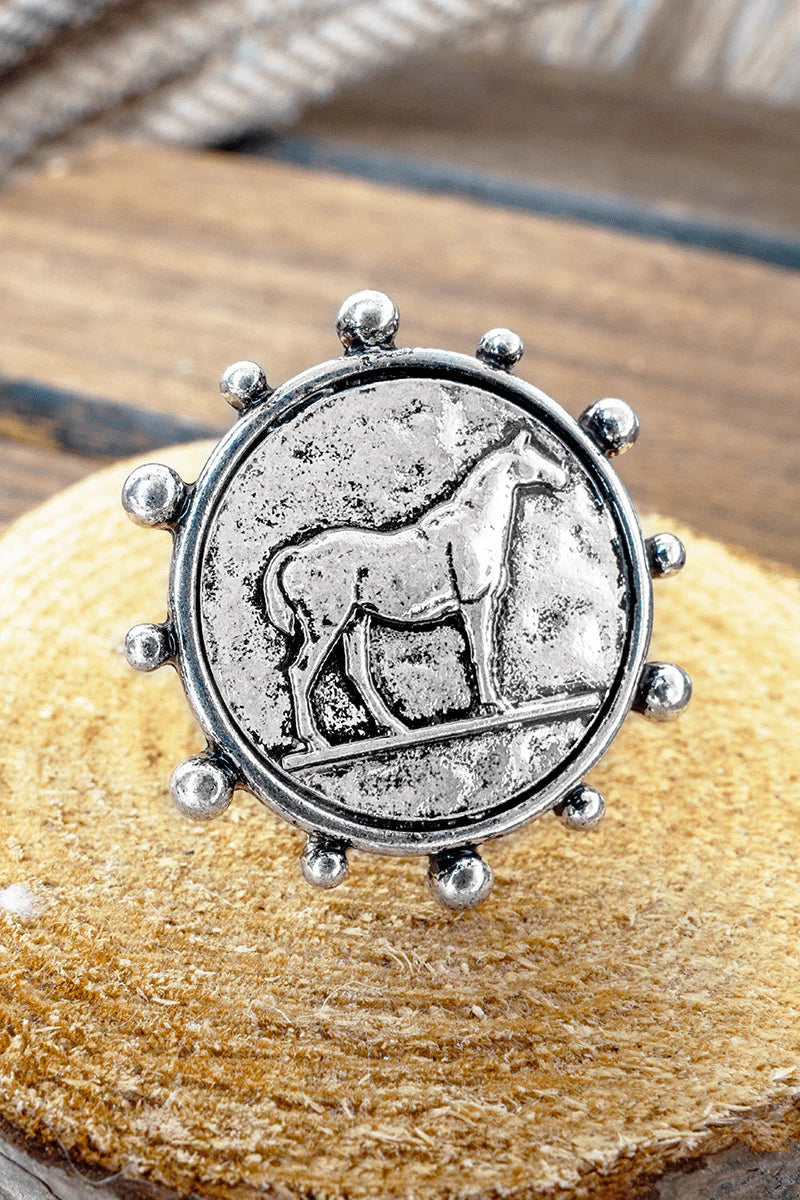 Spur of the Moment Silvertone Ring