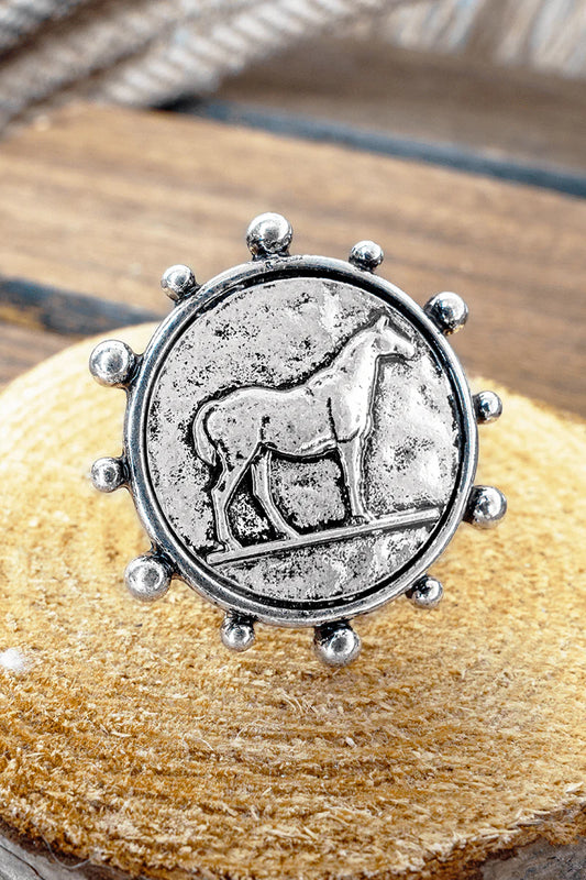 Spur of the Moment Silvertone Ring